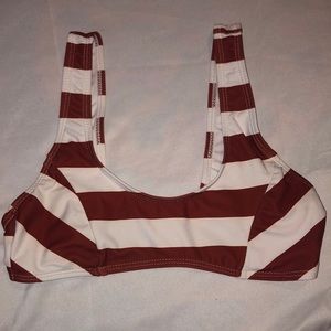 Striped bikini top